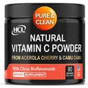 Naravni vitamin C iz Acerola Cherry & Camu Camu Powder - visoka absorpcija s Citrus Bioflavonoidi - Imunski sistem & Kolagen Booster - Proti staranju Kožni vitamini Izdelano v ZDA 90 servies