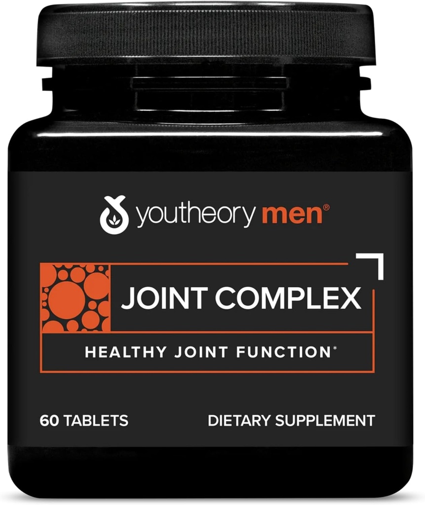 Youteory Skupni kompleks za moške – z Boswellia, Ginger, Kurkurja, & UC-II Collagen, 60 tablet