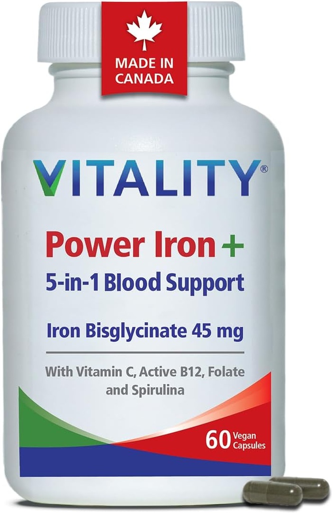 Moč vitalnosti železo in Spirulina, 60 CT