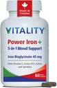 Moč vitalnosti železo in Spirulina, 60 CT