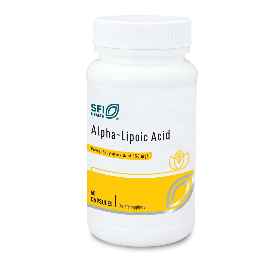 Klaire Labs SFI Health Alpha-Lipojska kislina 150mg - ALA dodatek za spodbujanje detox jeter, antioksidant podpora - hipoalergeni in brez koruze (60 kapsul)