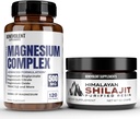 Magnezijev kompleks s 5 najboljšimi oblikami & himalajski Shilajit Resin - 4 Mesec dobava 500mg magnezijevega glicinata, oksida, taurata, kelata, magnezijevega citrata - 85+ Minerali v sledovih za energijo