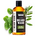 Leven Rose Beard Wash Shampoo by Ranger Grooming Co, Sulfate brezplačno naravno Beard čistilec & balzam za moške, Čajno drevo & Peppermint za rast & Debelitev, Paraben brezplačno 4 oz