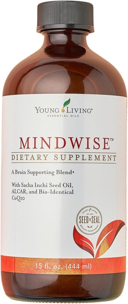 Young Living - MindWise 15 oz | Dietary Supplement | Essential Oil for Cognitive Support & Heart Health by Replenishing your Body | Boosted with Vitamin D3, CoQ10, ALCR, & GPC