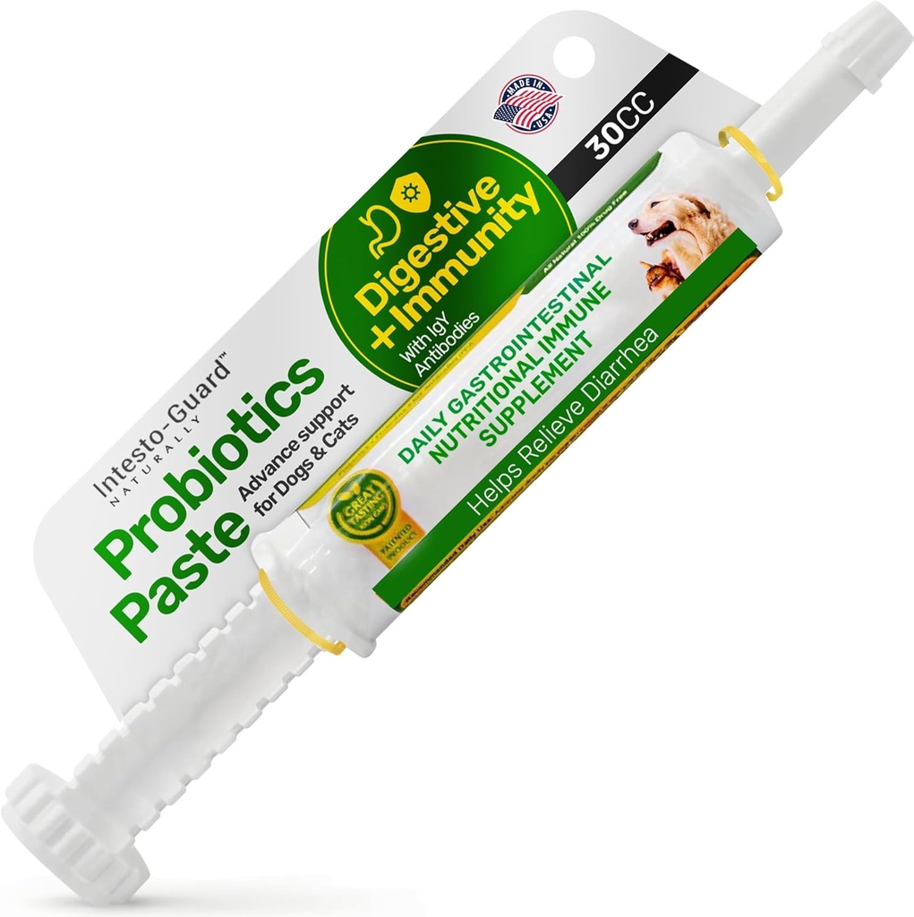 Probiotiki Paste za pse Prebiotik za pasje, Gut podporo, in imunski boost, vse naravno z 1 milijardo na ML vključuje (MOS)+ Beta glukani + D-manoza, brez živalskih stranskih proizvodov - 30ML enojna cev