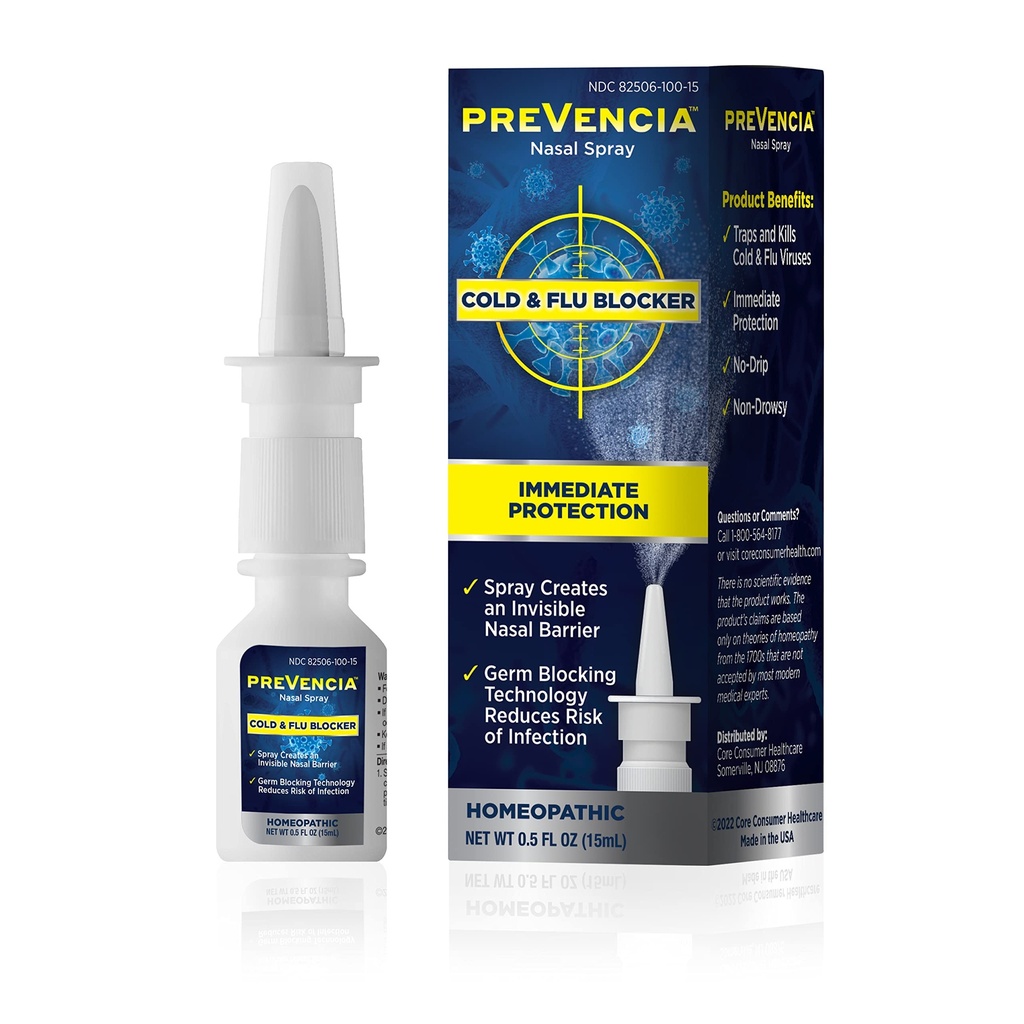 Zaščita pred prehladom in gripo homeopatsko pršilo proti gripi Takojšnja zaščita proti gripi in hladni blokadi, 0,5 Fl Oz (15ml)