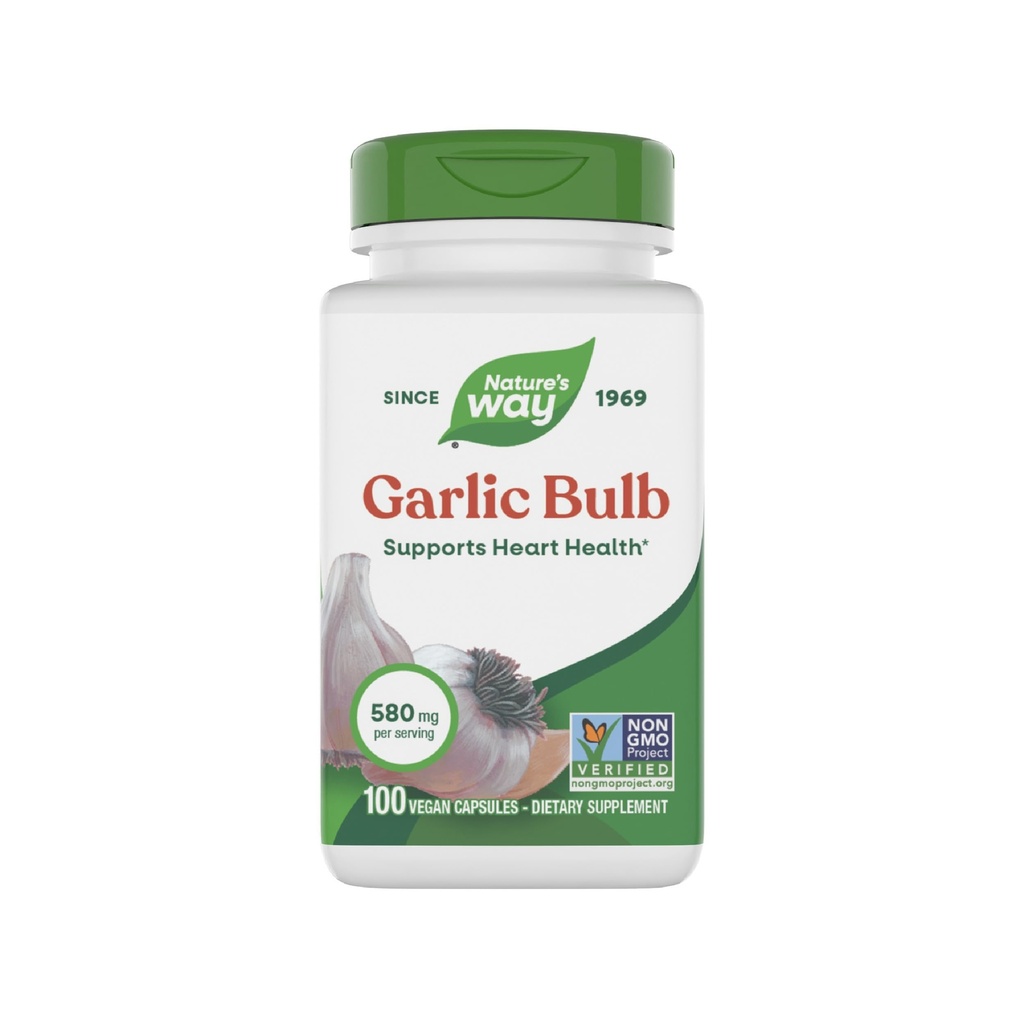 Česnova pot, podpira zdravje srca*, nepreverjen projekt Non-GMO, 580 mg na serviranje, Vegan, 100 kapsul (Packaging May Vary)