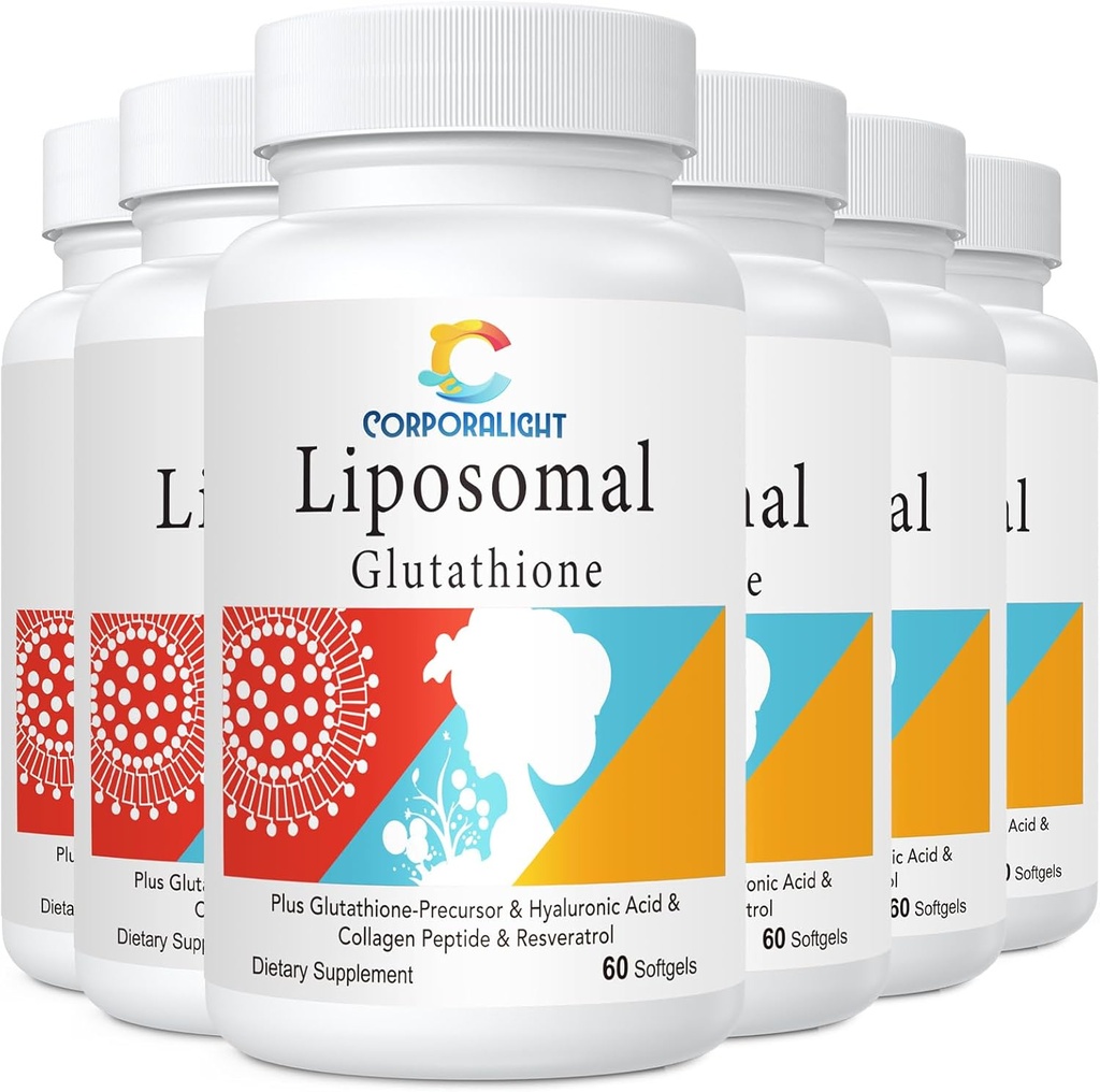 Liposomski glutation softgels, okrepljena absorpcija - liposomska dostava, aktivna oblika L-glutation, celična, imunske funkcije in razstrupitev jeter, bogata z antioksidantno formulo, Gluten Free, 360 Softgels