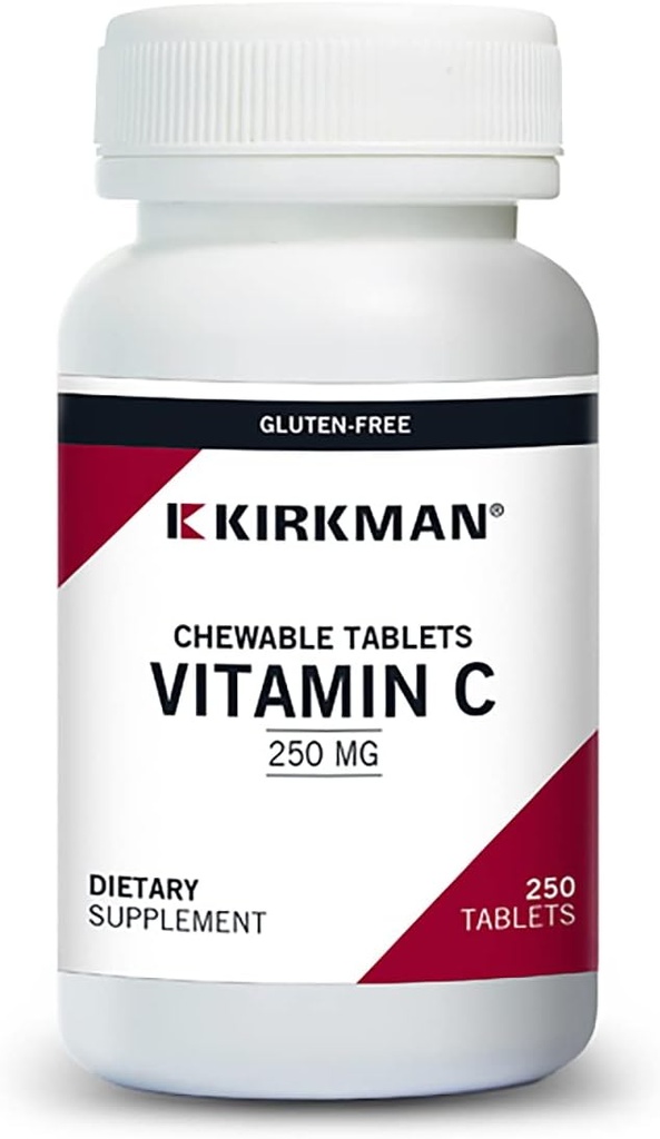 Kirkman Labs Vitamin C 250 mg Žvečljive tablete s številom stevia-250