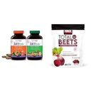 Natrol sokFestiv dnevno sadje & vegetarijanstvo s SelenoExcell in celotno hrano [Phyto] Hranila in sila Factor Total Beets Soft Chews z peso, nitrati, L-citrulin, Grozdni ekstrakt