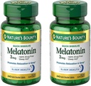 Bounty narave Melatonin 3mg, 100% brez drog pomoč za spanje za odrasle, podpira sprostitev in spanje, prehranska dopolnila, 240 Število (Pack od 2)