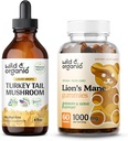 Divja in organska Turčija Tail Tinkture 4 fl oz & Lion's Mane Gummies