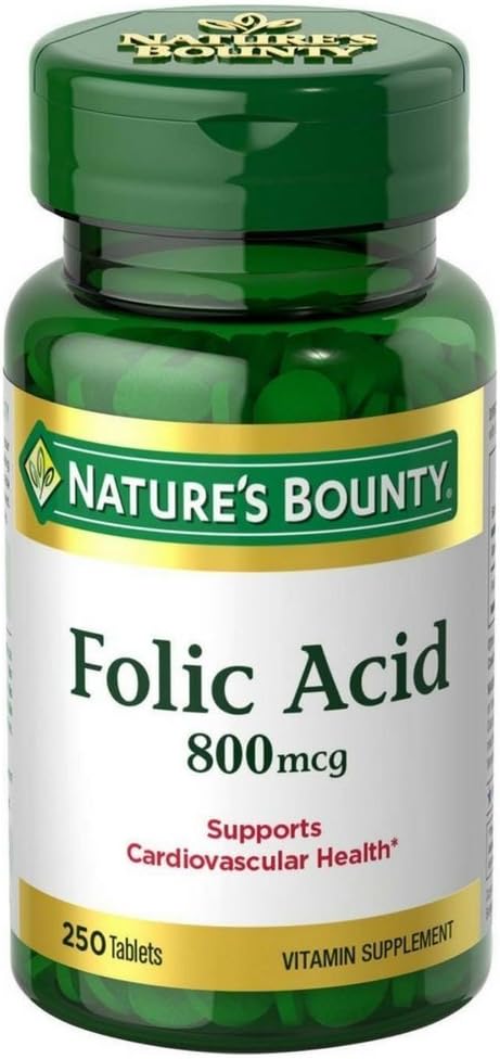 Folna kislina 800 mcg Tablete Največja moč, 2 steklenici (250 Štetje)