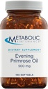 Metabolični večer vzdrževanja Kapsule Primrose Oil - 500 miligramov, hladna GLA + LA (180 kapsul)