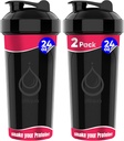 2 PAKIRANJE, Dvojna 24 oz Shaker steklenice z močno žico Whiski za mešanice beljakovin 