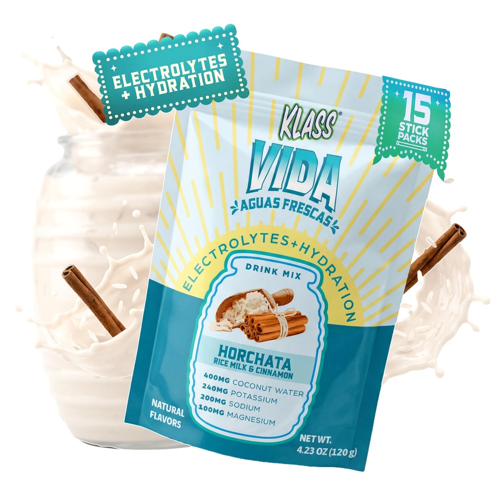 KLASS VIDA Mešanica elektrolitskih pijač – Horchata Agua Fresca aroma 