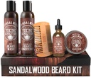 Viking Revolution Ultimate Condition for Men's Beard Grooming - mehke, gladke in soothes brade srbečica- Vsebuje pranje, balzam, balzam in Comb- sandalwood scent