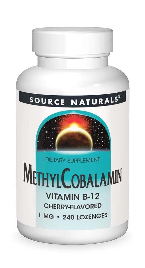 Vir Naturals MetilCobalamin Vitmain B-12 Cherry-Flavored, 1 mg - 240 Lozenges