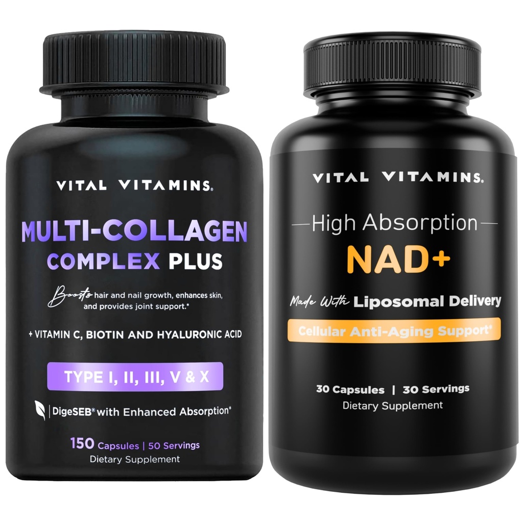 Vitalni vitamini Multi kolagenski kompleks Plus + NAD+ Dodatek
