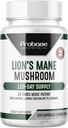 Probase Nutrition Lions Mane Supplement Kapsule 30x Potency Extract Gobe Dodatek 4 Mesec Dobava 120 Število
