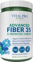 Vital Pro Naturals - Advanced Fiber 35 Powder dodatek za dietno podporo in občasno zaprtje s 35 Prebiotične Fibers in 35 Organic Superfoods za Bowel Rednost, 6.77 oz