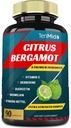 Citrus Bergamot Extract kapsule z vitaminom C, Berberine, Quercetin, Bromelain, Echinacea, Črna paprika - 3 mesece dobave, 90 Caps