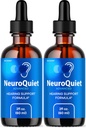 (2 paket) NeuroQuiet kapljice - Uradna NeuroQuiet Dnevna podpora za sluh Vse naravne čiste tekočine Napredna Formula za zdravje ušesa, Slušalka Clarity & Notranje uho Pregledi, 2 steklenice za 2 meseca