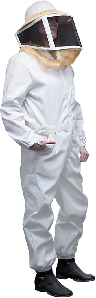 Mann Lake Deluxe Bee Suit, Čebelarstvo Oprema z Zippered Square Veil, Trajni 50/50 Bombaž/Polyester Mešanica, Bee Protection Suit, Professional Čebelja obleka za odrasle, Velika