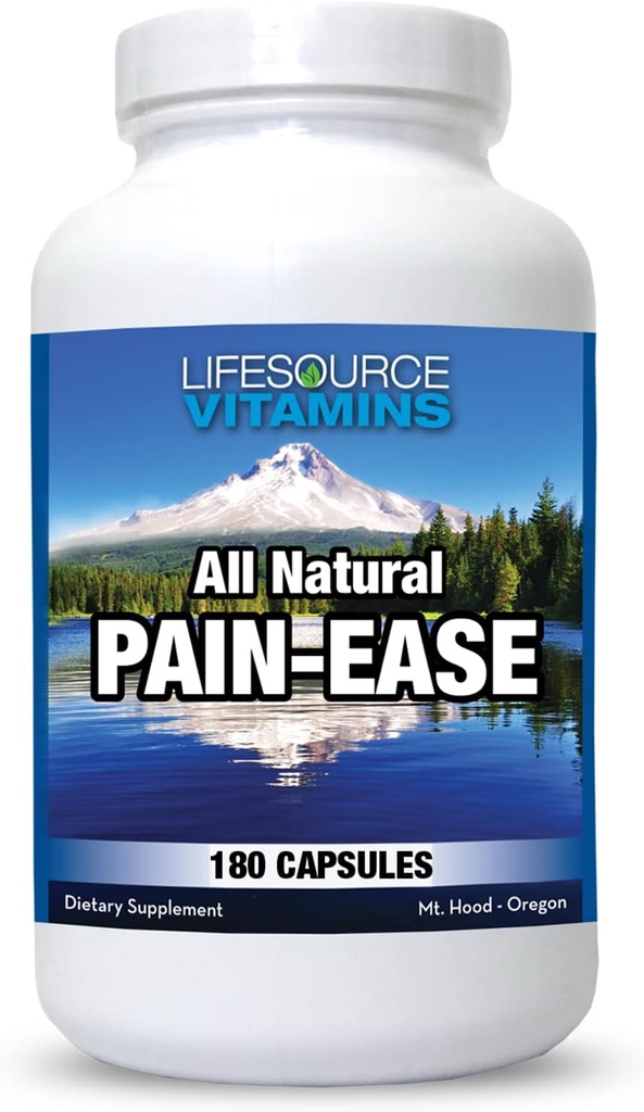 LifeSource Vitamini Vse naravne bolečine Lajšanje – 20 Synergistic Zelišča in encimi, ki seveda in varno podporo: Glavoboli in migrene - Kolena – ramena – sklepi – Leg Pain – Napetost