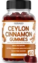 Ceylon Cinamon Gummies (60 Count) Jabolčni kislin, Kurkurja, Berberine & Ginseng za digestion splošno podporo Wellness - Ceylon dopolnila - Vegan Safe & USA Made