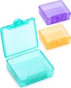 Sukuos majhne tablete Box 3 kos, Cute Travel Pill Case Dnevne tablete Organizator Portable za žepno torbico za dodatke vitamina ribjega olja, enostaven za čiščenje