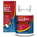 MagniLife Leg & Back Pain Relief, hitro delujoča bolečina Relief, Seveda Soothe Burning, Tingling in Stabing bolečine, Simptomatske ali Preventive, 125 Hitri dissolven tablete
