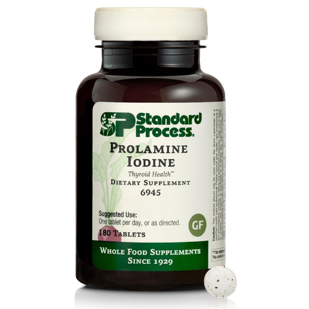 Standardni proces Prolamin Iodine ščitnice prehransko dopolnilo - Vegan, Gluten-free, Ne-Mlečni, & Ne-Soy - Essential Endocrine Podpora - 180 tablet