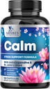 Natural Calm, Unwind & Relax Support - Ashwagandha, GABA, Magnezij, L-Theanine & More - Natural Focus, Energy & Immune Support - Narava Non-GMO, Vegan, Gluten Free, USA - 120 kapsul