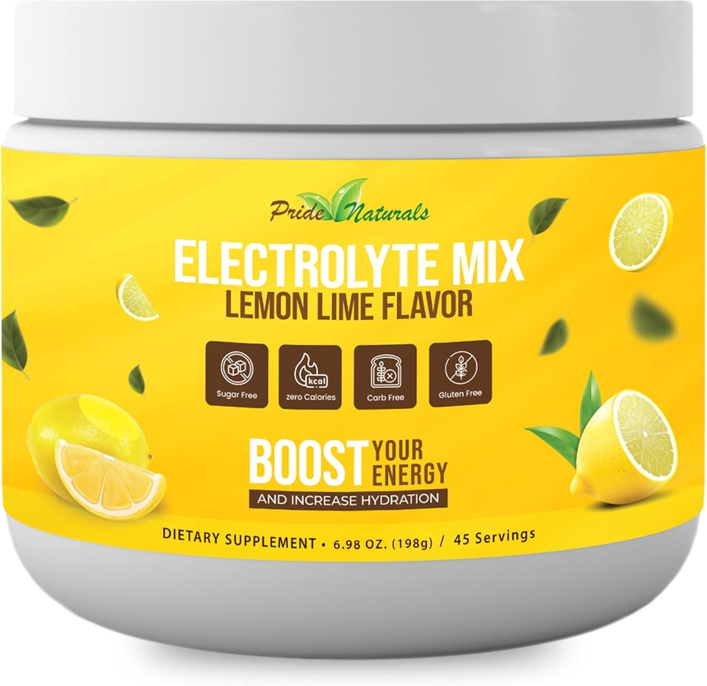 Elektrolit v prahu - osvežujoče vadbeno regeneracijo elektroliti, sladkor brez, Gluten brez in Vegan, Pure Keto & Paleo Hydration Pivo, Imunsko spodbujanje vitamini (198 Grams, limona limona)