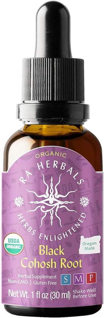 Ra Zelišča Organic Black Cohosh Liquid Extract - Menopause Podpora - 1 fl oz