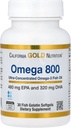 California Gold Nutrition Omega 800 Ultra-koncentrirano Omega-3 ribje olje, kd-pur® Triglicerid Form, 30 Ribji želatina Softgels (1.000 mg na softgel)