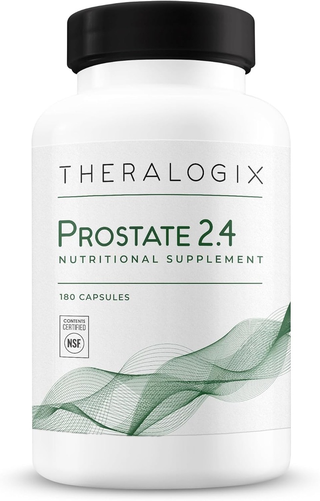 Theralogix Prostata 2.4 Nutritivni dodatek - 90-dnevna oskrba - Prostata Zdravje za moške - Podpira zdravo prostatno tkivo - likopen, vitamin D3, selen in vitamin E - NSF Certified - 180 kapsul