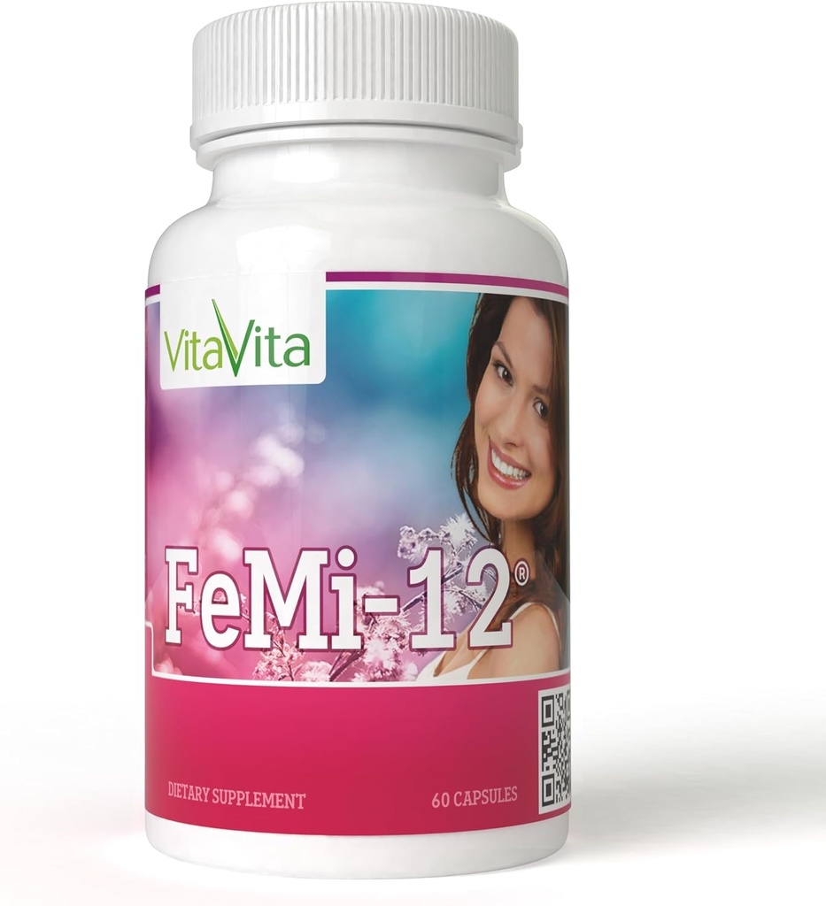 FeMi-12, pomaga blažiti ženske mesečno obdobje nelagodja in podpira normalno menstruacijo (60 kapsul)