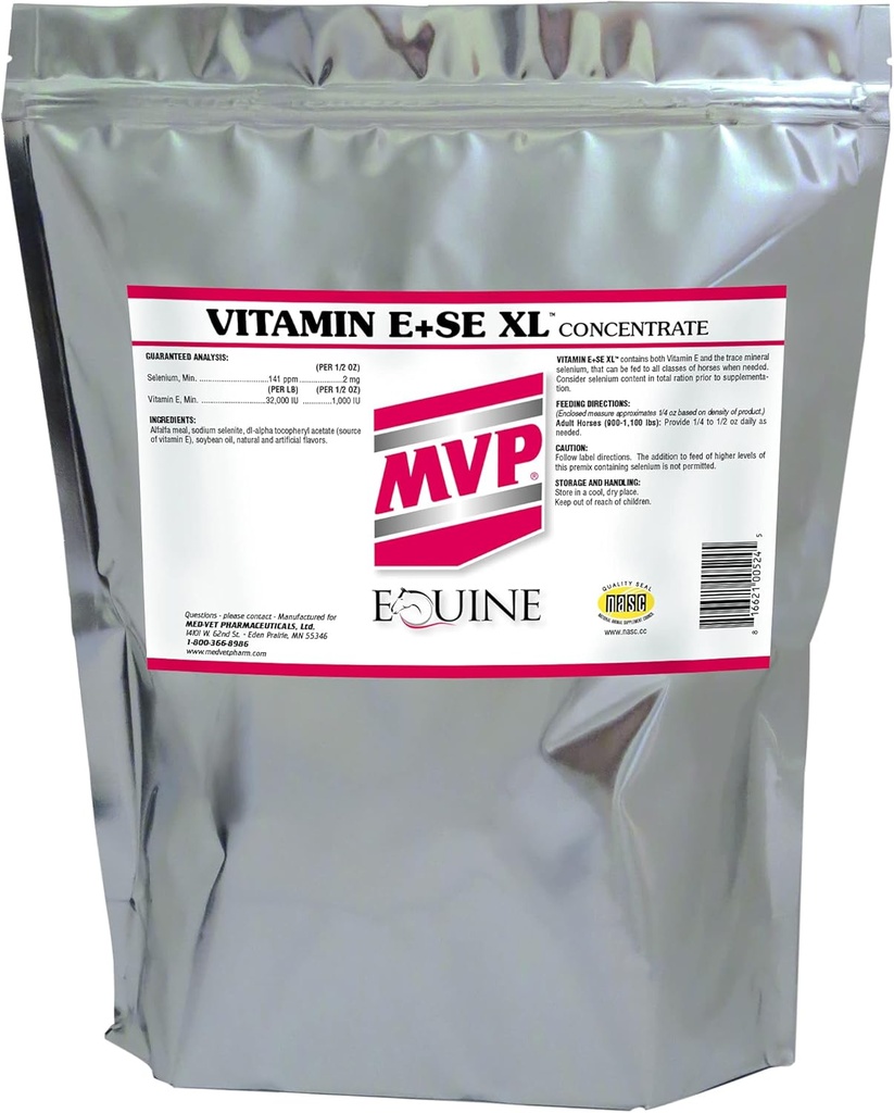 Vitamin E/SE XL (5 lb) Koncentrirana formula za podporo zdrave mišične funkcije pri konjih