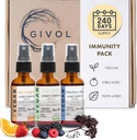 Imunity Pack tekoči vitamini (Pack of 3) Sambucus Nigra Elderberry Mist, Cink Boost Mist in vitamin C Mist (ekstra moč) - Naravni imunski sistem Podpora - Non-GMO Gluten-free - 240 dni