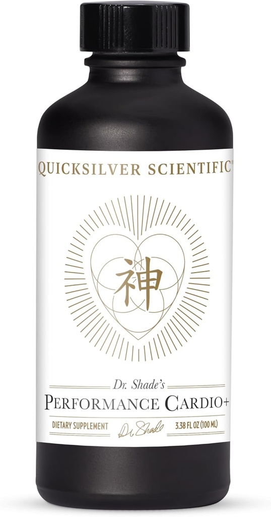 Quicksilver Scientific Performance Cardio+ - Zeliščni dodatek za podporo krvne cirkulacije in zdravje možganov - Kardiovaskularni dodatek z Hawthorn Berry + He Shou Wu + Ginseng Extract (3.38 oz)