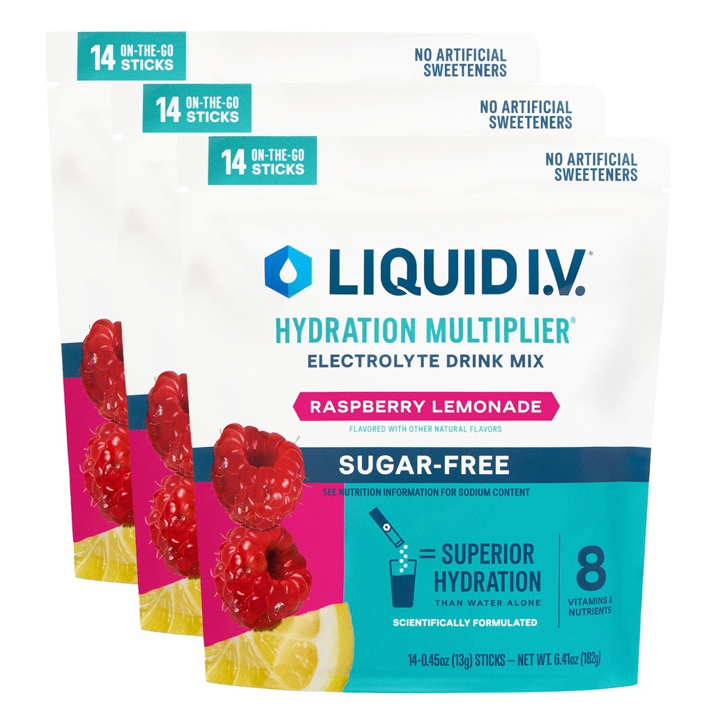 Tekoča I.V.® Hidracija Multiplier® Sugar-free - malina limonada 