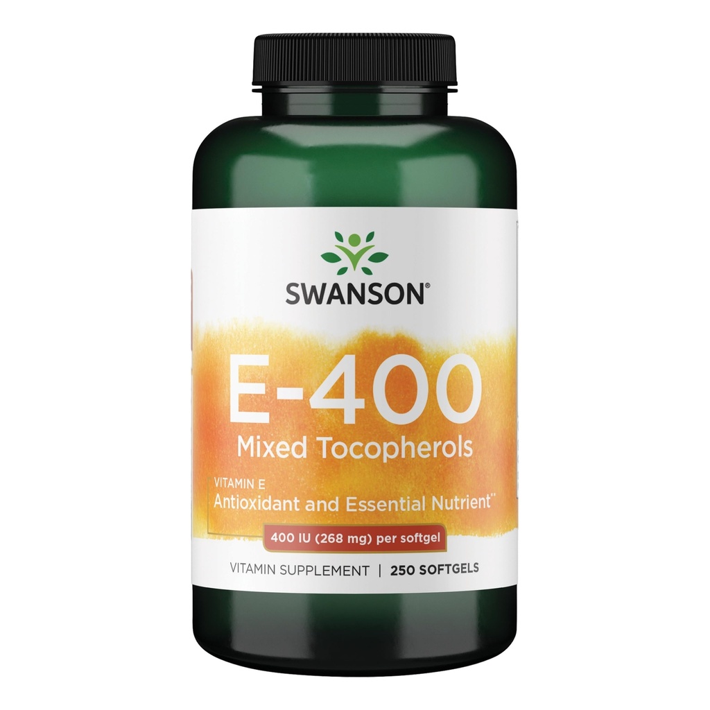 Swanson Vitamin E mešani tokoferoli 400 Iu (268 miligramov) 250 sgel