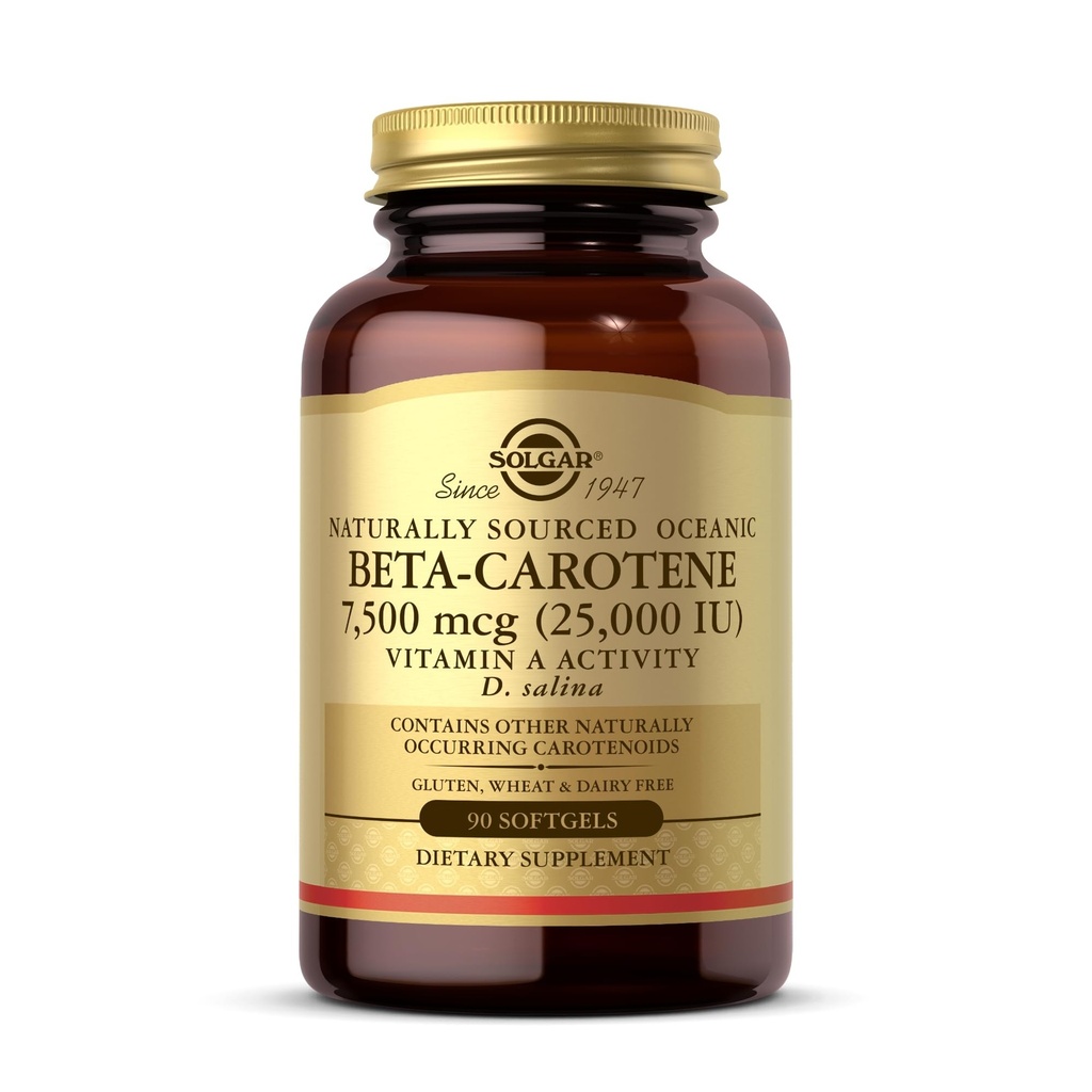 Solgar Oceanic Beta-karoten 25.000 i.e. - 90 softgels - močan antioksidant - 100% naravni Pro-vitamin A - Gluten Free, Mlekarna Brezplačna - 90 Serving