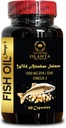 Divji Aljaski Salmon Oil - Omega 3 Maščobne kisline dopolnila, Podpora Spomin in Fokus dopolnila - 1 steklenica 60 Softgels
