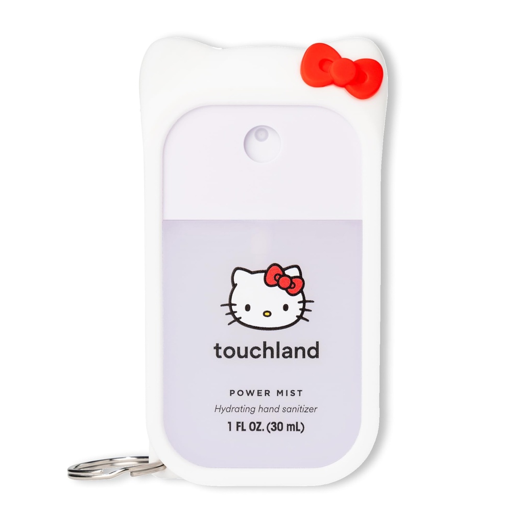 Touchland x Hello Kitty® Hand Sanitizer + Mist Case, Scented & Stylish Hydrating Sanitizer Spray paket, Potovanja velikost, Barva brezplačno