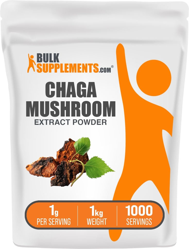 BulkSupplements.com Chaga gobe ekstrakt v prahu - goba dodatek, iz Chaga gobe - 1000mg Chaga prašk ekstrakt na serviranje, Gluten brezplačno (5 kilogrami - 11 funtov)