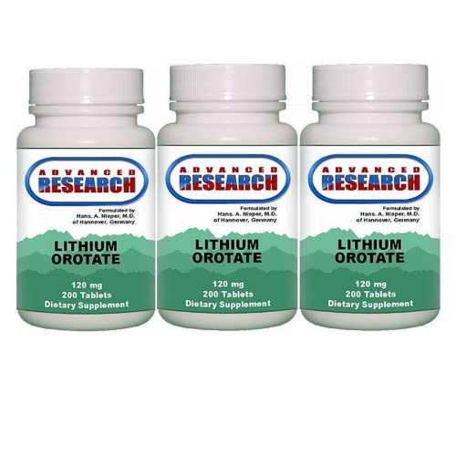 Dr. Hans Nieper Litij Orotat tablete, 120 mg, 3Pack (200 število vsak)