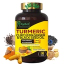 Svet 1.Turmeric Curcumin Ginger&Black Seme Oil, 240 Caps, 2250mg, 95% Curcuminoidi, BioPerin dodano, Dodatna moč, Organic, Halal, Vegan, Podpora imunski sistem, Antioksidant, Skupna podpora